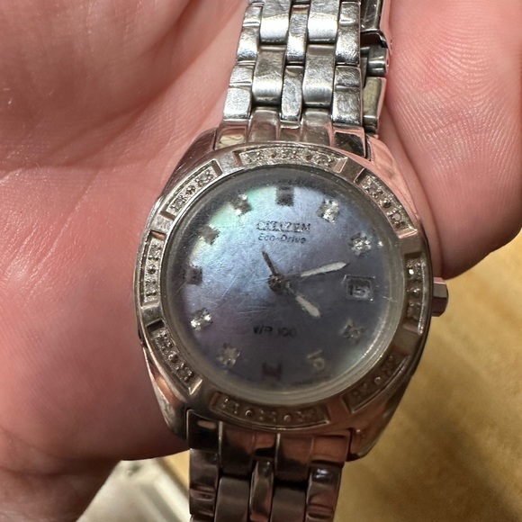 Citizen Quartz Womens Crystal Accent Silver Stainless Steel Bracelet Watch main image 9